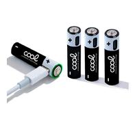 Cool pilas alcalinas recargables tipo-c aaa lr03 (pack 4 uds)