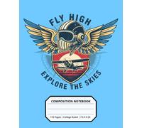 Cool Pilot Aviation Composition Notebook for Adults Kids Boys Girls Teens 110 Pages College Ruled 7.5 x 9.25 Lined Paper Composition Book: Cute ... Future Pilot School Students Retired Pilots