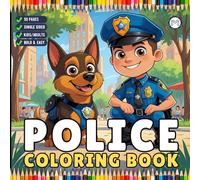 Cool Police Officer Coloring Book Gift for Adults Kids Boys Girls Teens Police Coloring Activity Book for Children 50 Pages Single Sided Police ... Police Car Lover Coloring Sheets for Students