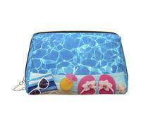 Cool Pool Water Travel - Organizador de maquillaje portátil para mujer, Gold, Talla única, Neceser