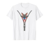 Cool Puerto Rico Bat con Cremallera, Divertidos Animales Boricua Camiseta