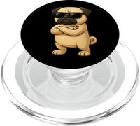Cool Pug Cartoon Funny Dog con Gafas de Sol PopSockets PopGrip para MagSafe