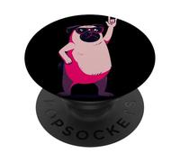 Cool Pug Rock On Funny Dog Lover Animal Graphic Gafas de Sol PopSockets PopGrip Adhesivo