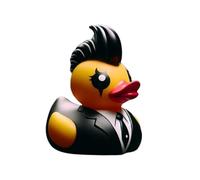 Cool Punk Duck Statue Desk Figurine, Cartoon Resin Figurines Small Animal Collectible Mini Ornament Horror Decorative Shelf Display Figure | Ideal For Desktop Decoration Room Decor Office Nightstand G