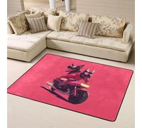 Cool Puppy Dog No.118 - Alfombras para decoración de sala de estar, alfombras suaves y lavables para dormitorio, alfombra de interior antideslizante para dormitorio, sala de estar, 63 x 48 pulgadas