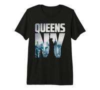 Cool Queens Graphic tee Shirts, Queens New York City Skyline Camiseta Premium