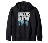 Cool Queens Graphic tee Shirts, Queens New York City Skyline Sudadera con Capucha