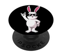 Cool Rabbit Rock On Bunny con Gafas de Sol diseño Divertido PopSockets PopGrip Adhesivo
