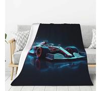 Cool Racecar - Manta con estampado de coche de carreras n.º 7 para sofá, cama, súper suave, ligera, acogedora, cálida manta de franela de felpa de 50 x 40 pulgadas, uso en todas las estaciones