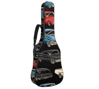Cool Racer Road Speed Print - Bolsa para guitarra acústica acolchada gruesa, impermeable, para guitarras de 40, 41 y 42 pulgadas, Multicolor 02, 42.9x16.9x4.7 in, Mochila informal