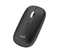 Cool Ratón Inalámbrico Slim Silencioso 2 en 1 (Bluetooth + Adap. USB) Negro