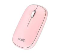 Cool Ratón Inalámbrico Slim Silencioso 2 en 1 (Bluetooth + Adap. USB) Rosa