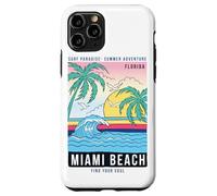 Cool Reto Miami Beach, Miami Outfit Moda Diseño Gráfico Carcasa para iPhone 11 Pro