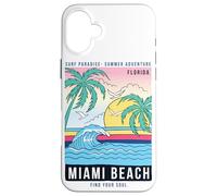 Cool Reto Miami Beach, Miami Outfit Moda Diseño Gráfico Carcasa para iPhone 16 Plus