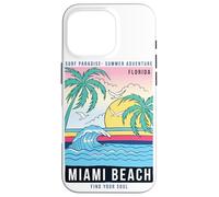 Cool Reto Miami Beach, Miami Outfit Moda Diseño Gráfico Carcasa para iPhone 16 Pro