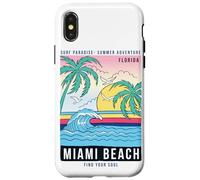 Cool Reto Miami Beach, Miami Outfit Moda Diseño Gráfico Carcasa para iPhone X/XS
