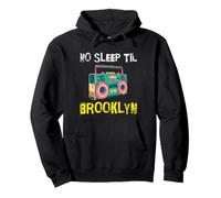 Cool Retro No Sleep Til Brooklyn, estéreo portátil de la Vieja Escuela Sudadera con Capucha
