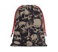 Cool Retro Skull Graphics Holiday Drawstring Gift Bags Party Special Bags For Candy Wedding Favors Christmas