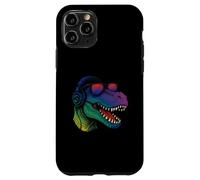 Cool Retro T-Rex Dino con auriculares Carcasa para iPhone 11 Pro