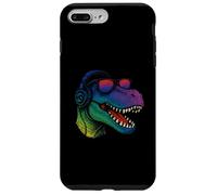 Cool Retro T-Rex Dino con auriculares Carcasa para iPhone 7 Plus/8 Plus