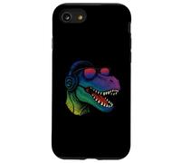 Cool Retro T-Rex Dino con auriculares Carcasa para iPhone SE (2020) / 7 / 8