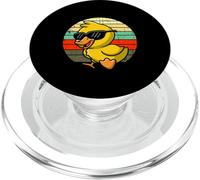 Cool Retro Yellow Duck in Sunglasses 70s 80s 90s Funny Duck PopSockets PopGrip para MagSafe