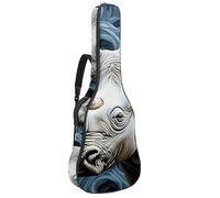 Cool Rhino 75 - Bolsa para guitarra acústica con 2 bolsillos, correa ajustable para el hombro y colgador trasero, adecuada para guitarras eléctricas, bajos y guitarras clásicas, Cool Rhino,