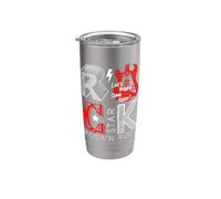 Cool Rock and Roll Star, I Love Rock Loud Music, Rock & Roll Vaso térmico de acero inoxidable de doble pared