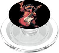 Cool Rock Dog Funny Guitar Lover Ilustración Diseño PopSockets PopGrip para MagSafe