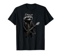 Cool Rock Guitarrista Raccoon Music Lover Funny Festival Camiseta