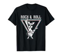 Cool Rock & Roll Deer Guitarra Diseño Camiseta