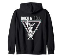 Cool Rock & Roll Deer Guitarra Diseño Sudadera con Capucha