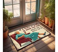 Cool Room Accesorios para adolescentes y niños, anuncio de vino vintage: 'If A Glass Of Wine Is Good For You, felpudo al aire libre, regalo para decoración del hogar (50 x 80 cm)
