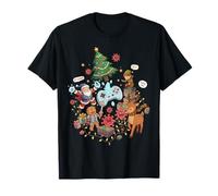 Cool Santa Elf Gingerbread Reindeer Fanático de los Juegos Camiseta