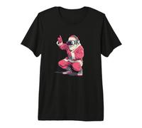 Cool Santa se Mueve con Auriculares VR para Juegos de Navidad Camiseta Premium