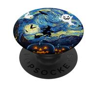 Cool Sarcastic Vincent Van Gogh The Starry Halloween Night PopSockets PopGrip Adhesivo