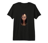 Cool Scary Halloween Ugly Girl Illustration Graphic Designs Camiseta Premium