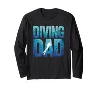 Cool Scuba Diving Dad Underwater Adventure Ocean Lover Diver Manga Larga