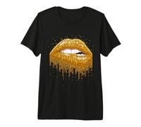 Cool Sexy Woman Fashion Graphic Lips Illustration Camiseta Premium