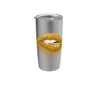 Cool Sexy Woman Fashion Graphic Lips Illustration Vaso térmico de acero inoxidable de doble pared