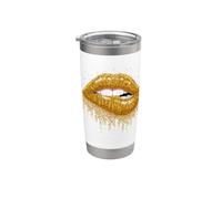 Cool Sexy Woman Fashion Graphic Lips Illustration Vaso térmico de acero inoxidable de doble pared