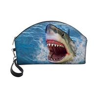 Cool Shark - Estuche de maquillaje con cremallera para cosméticos, bolsa de viaje, color azul, color, 5.0cm*10.5cm*20.5cm, Estuche para lápices