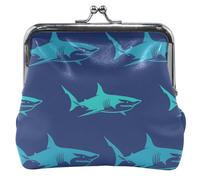 Cool Sharks - cartera de piel subacuático para mujer, con hebilla y cierre de beso, Tiburones frescos bajo el agua, UNITALLA, Tiburones frescos bajo el agua, UNITALLA, Classic