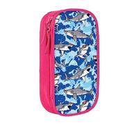Cool Sharks - Estuche organizador de almacenamiento para lápices, color azul, color, 5.0cm*10.5cm*20.5cm, Estuche para lápices