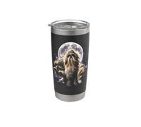 Cool Shih Tzu Dogs Moon Gafas de sol Dueño de mascotas Regalo divertido Vaso térmico de acero inoxidable de doble pared