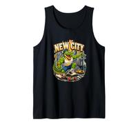 Cool Skateboarding Alligator New City Streetwear Graphic Camiseta sin Mangas