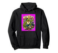 Cool Skateboarding Alligator New City Streetwear Graphic Sudadera con Capucha