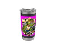 Cool Skateboarding Alligator New City Streetwear Graphic Vaso térmico de acero inoxidable de doble pared