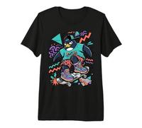 Cool Skater Penguin 90s Streetwear Graphic Camiseta Premium