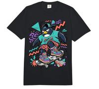 Cool Skater Penguin 90s Streetwear Graphic Comfort Colors Adult Heavyweight T-Shirt